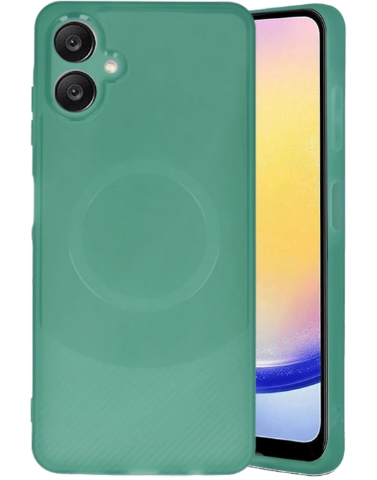 Newface Samsung A06 Kılıf Maya Karbon Kapak - Koyu Yeşil