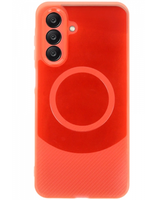 Newface Samsung A16 5G Kılıf Maya Karbon Kapak - Kırmızı