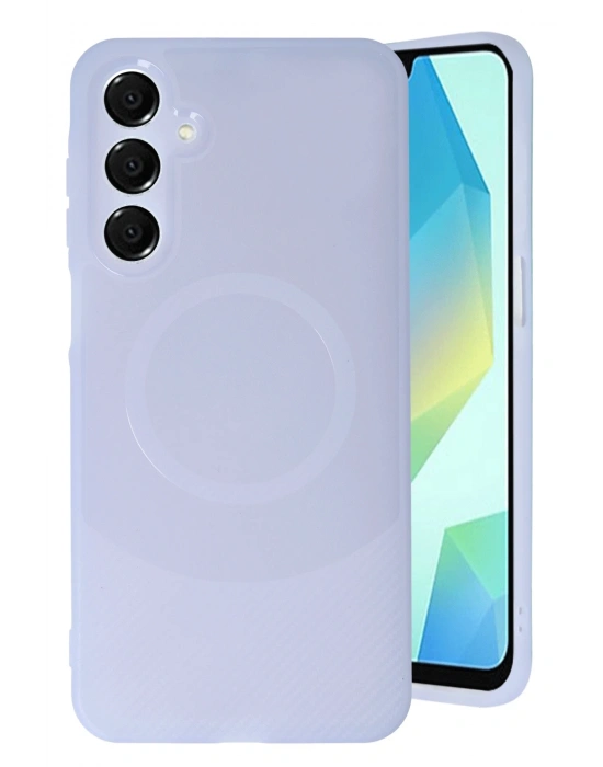 Newface Samsung A16 5G Kılıf Maya Karbon Kapak - Lila