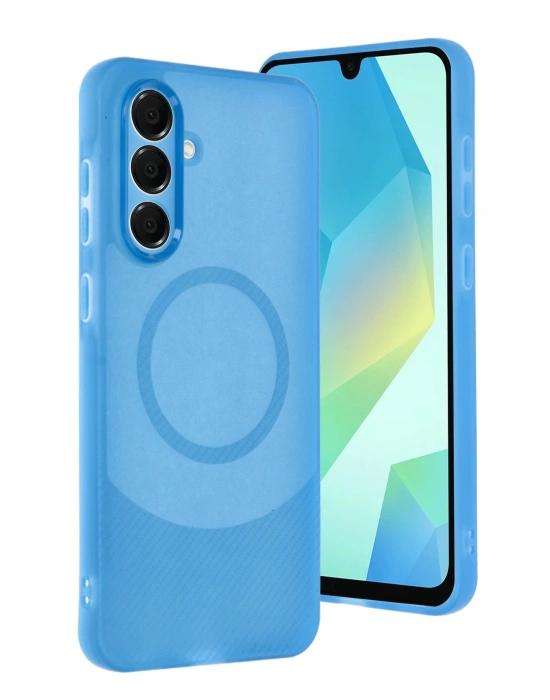 Newface Samsung A16 5G Kılıf Maya Karbon Kapak - Mavi