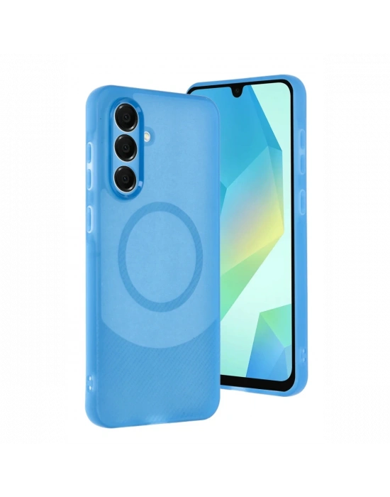 Newface Samsung A16 5G Kılıf Maya Karbon Kapak - Mavi