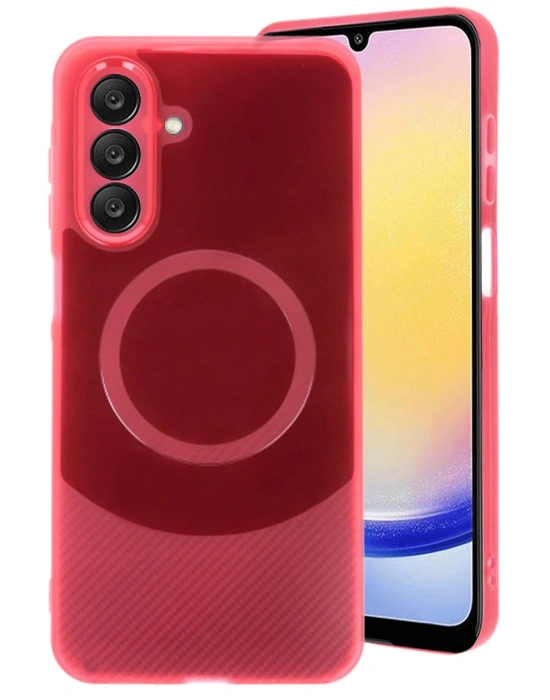 Newface Samsung A26 Kılıf Maya Karbon Kapak - Bordo