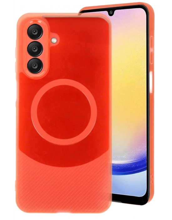 Newface Samsung A36 Kılıf Maya Karbon Kapak - Kırmızı