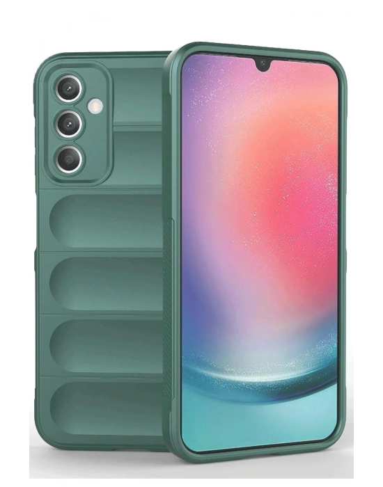 Newface Samsung A36 Kılıf Optimum Silikon - Koyu Yeşil