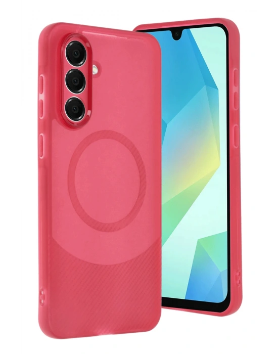 Newface Samsung A56 Kılıf Maya Karbon Kapak - Bordo