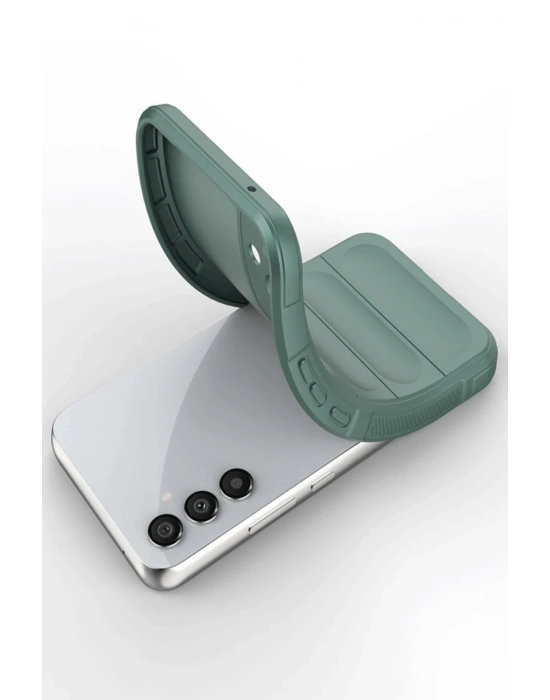 Newface Samsung A56 Kılıf Optimum Silikon - Koyu Yeşil