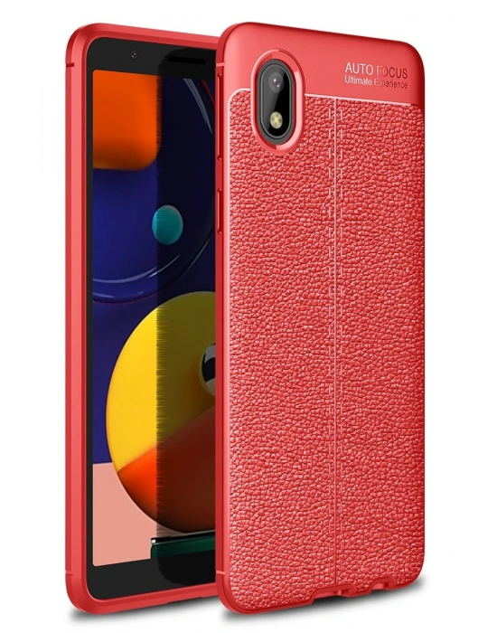 Newface Samsung Galaxy A01 Core Kılıf Auto Focus Kapak - Kırmızı