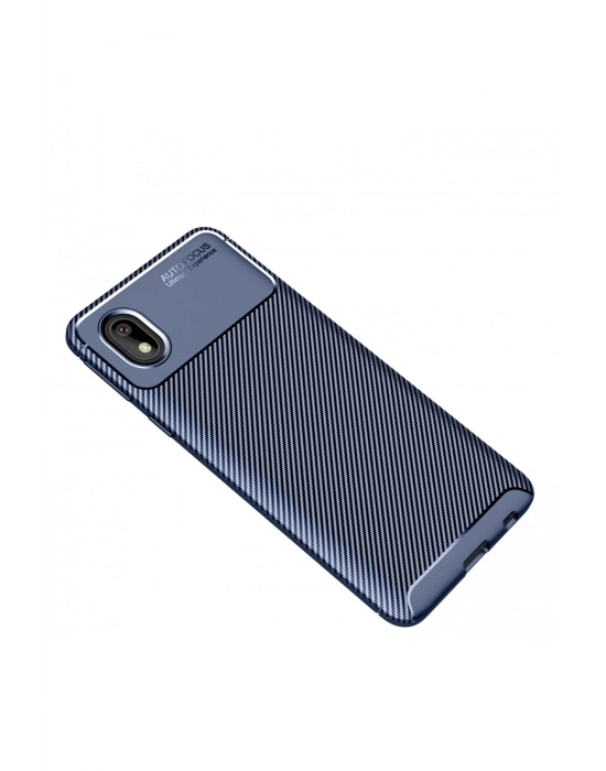 Newface Samsung Galaxy A01 Core Kılıf Auto Focus Karbon Kapak - Lacivert