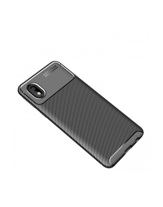 Newface Samsung Galaxy A01 Core Kılıf Auto Focus Karbon Kapak - Siyah