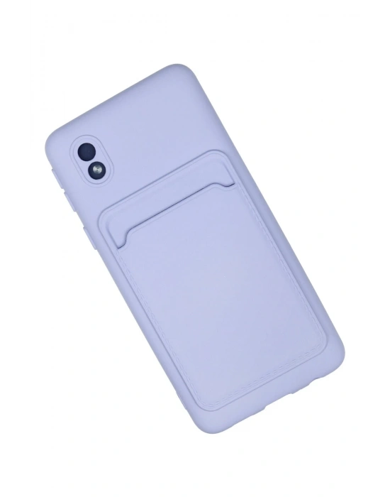 Newface Samsung Galaxy A01 Core Kılıf Kelvin Kartvizitli Silikon - Lila