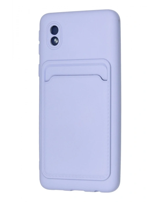 Newface Samsung Galaxy A01 Core Kılıf Kelvin Kartvizitli Silikon - Lila