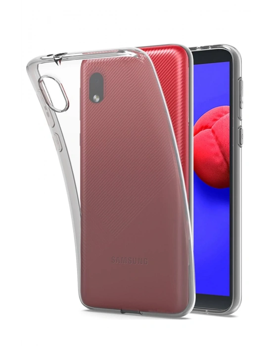 Newface Samsung Galaxy A01 Core Kılıf Lüx Şeffaf Silikon
