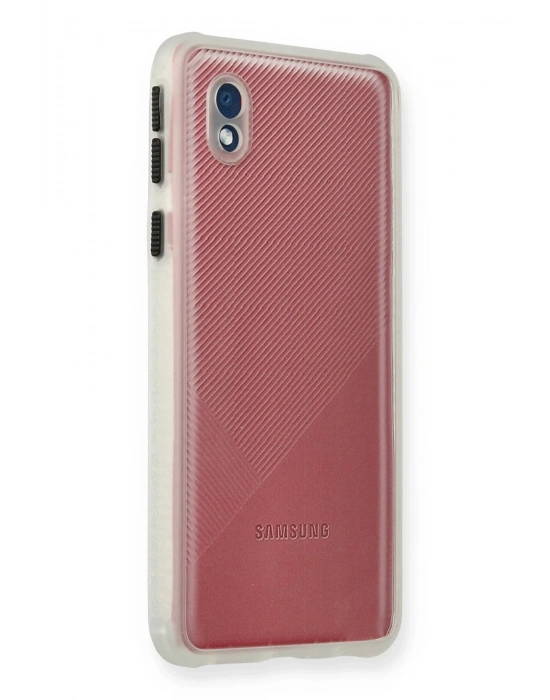 Newface Samsung Galaxy A01 Core Kılıf Miami Şeffaf Silikon - Şeffaf