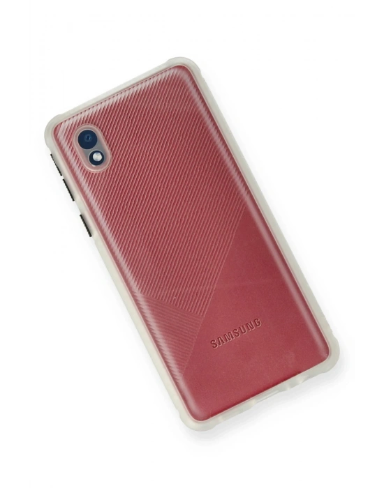 Newface Samsung Galaxy A01 Core Kılıf Miami Şeffaf Silikon - Şeffaf