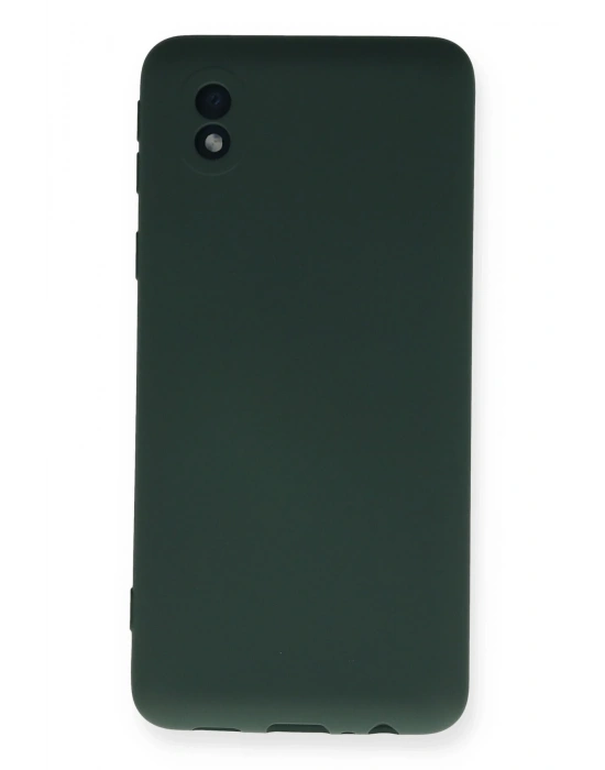 Newface Samsung Galaxy A01 Core Kılıf Nano içi Kadife Silikon - Koyu Yeşil