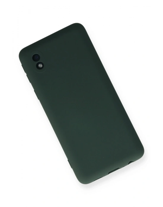 Newface Samsung Galaxy A01 Core Kılıf Nano içi Kadife Silikon - Koyu Yeşil