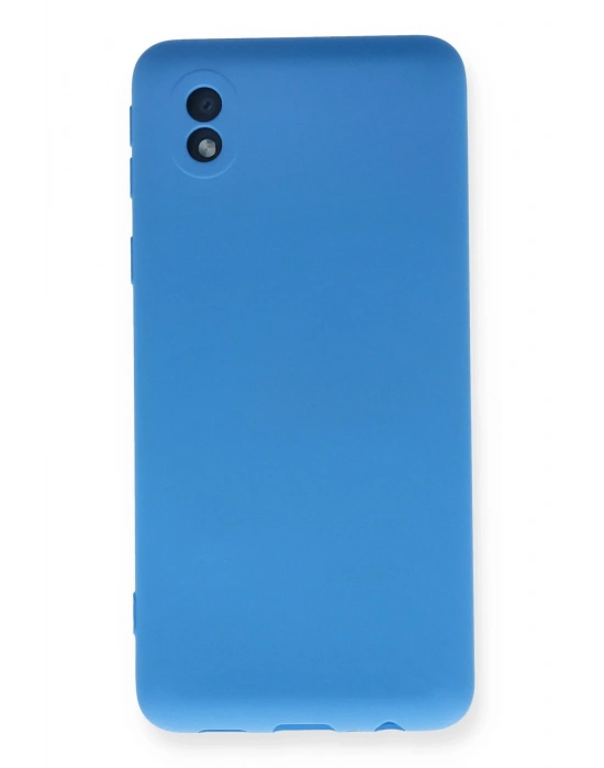 Newface Samsung Galaxy A01 Core Kılıf Nano içi Kadife Silikon - Mavi
