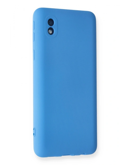Newface Samsung Galaxy A01 Core Kılıf Nano içi Kadife Silikon - Mavi