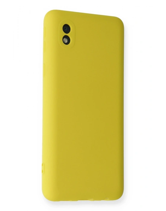 Newface Samsung Galaxy A01 Core Kılıf Nano içi Kadife Silikon - Sarı