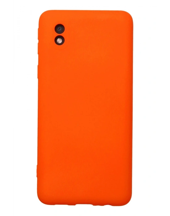 Newface Samsung Galaxy A01 Core Kılıf Nano içi Kadife Silikon - Turuncu