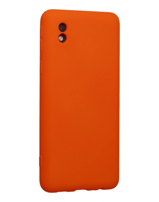 Newface Samsung Galaxy A01 Core Kılıf Nano içi Kadife Silikon - Turuncu