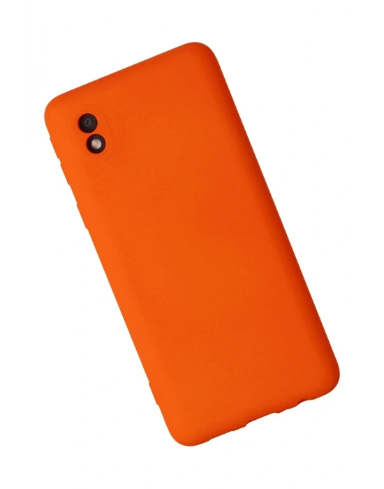 Newface Samsung Galaxy A01 Core Kılıf Nano içi Kadife Silikon - Turuncu
