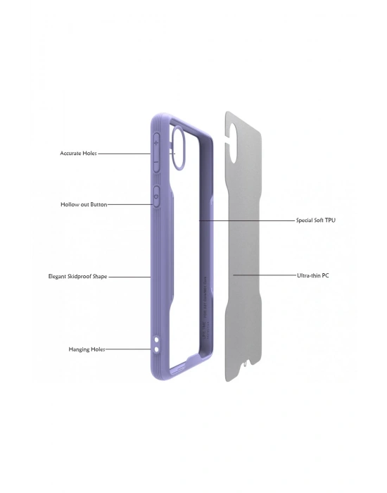 Newface Samsung Galaxy A01 Core Kılıf Platin Silikon - Kırmızı