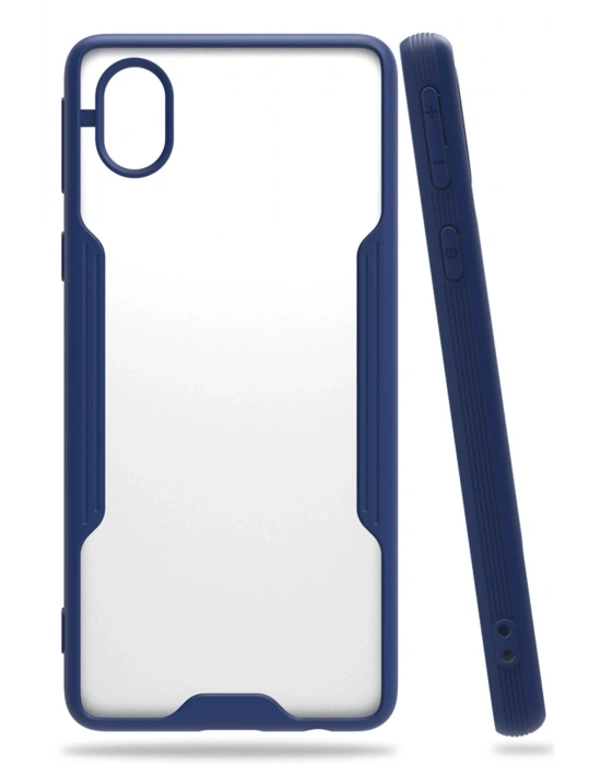 Newface Samsung Galaxy A01 Core Kılıf Platin Silikon - Lacivert