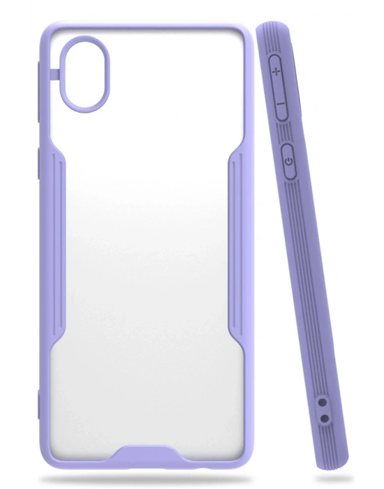 Newface Samsung Galaxy A01 Core Kılıf Platin Silikon - Lila