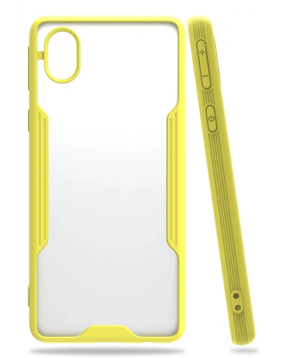 Newface Samsung Galaxy A01 Core Kılıf Platin Silikon - Sarı