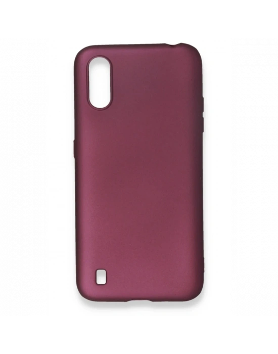 Newface Samsung Galaxy A01 Kılıf First Silikon - Mürdüm