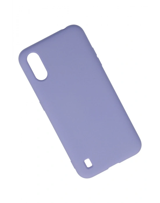 Newface Samsung Galaxy A01 Kılıf Nano içi Kadife Silikon - Lila