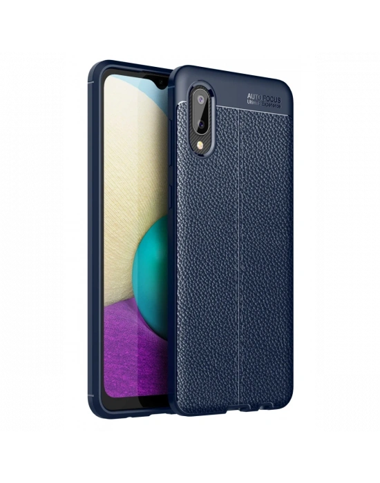 Newface Samsung Galaxy A02 Kılıf Auto Focus Kapak - Lacivert