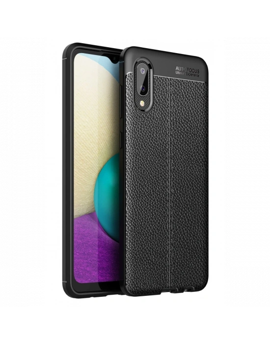 Newface Samsung Galaxy A02 Kılıf Auto Focus Kapak - Siyah