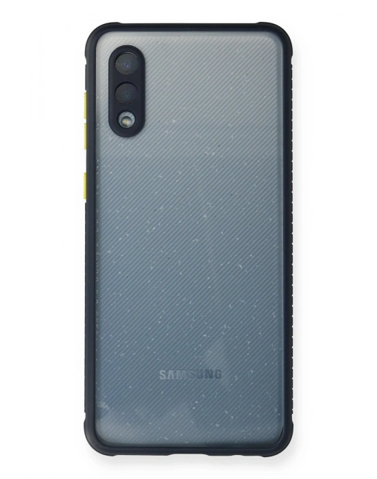 Newface Samsung Galaxy A02 Kılıf Miami Şeffaf Silikon - Lacivert