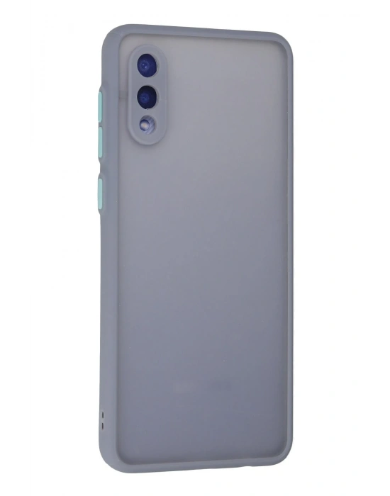 Newface Samsung Galaxy A02 Kılıf Montreal Silikon Kapak - Gri