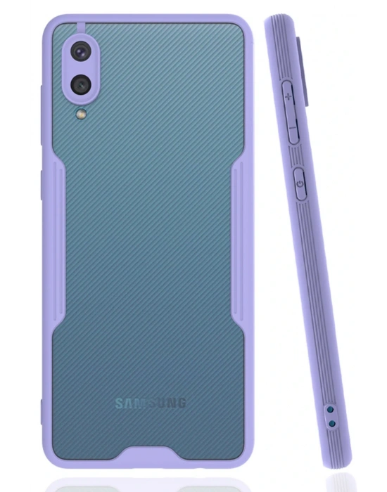 Newface Samsung Galaxy A02 Kılıf Platin Silikon - Lila