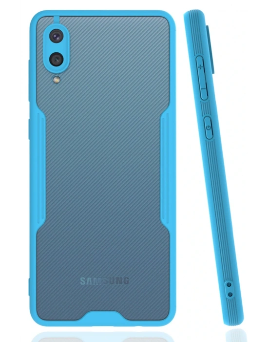 Newface Samsung Galaxy A02 Kılıf Platin Silikon - Mavi