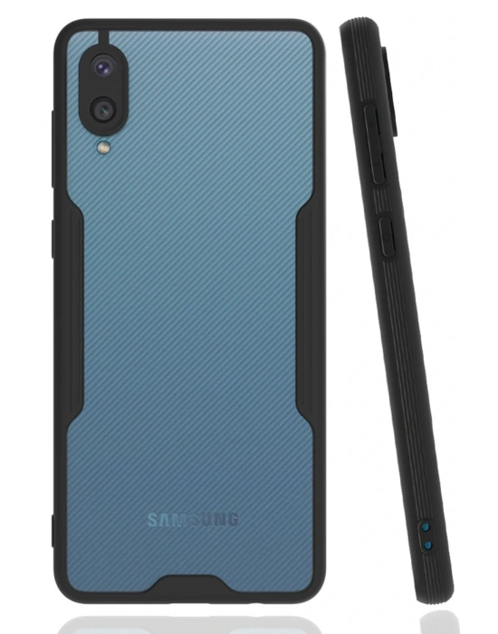 Newface Samsung Galaxy A02 Kılıf Platin Silikon - Siyah