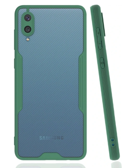 Newface Samsung Galaxy A02 Kılıf Platin Silikon - Yeşil