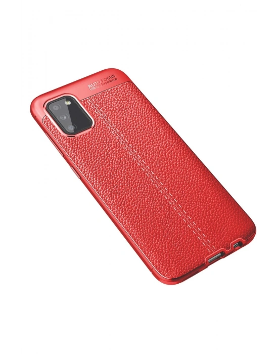 Newface Samsung Galaxy A02S Kılıf Auto Focus Kapak - Kırmızı