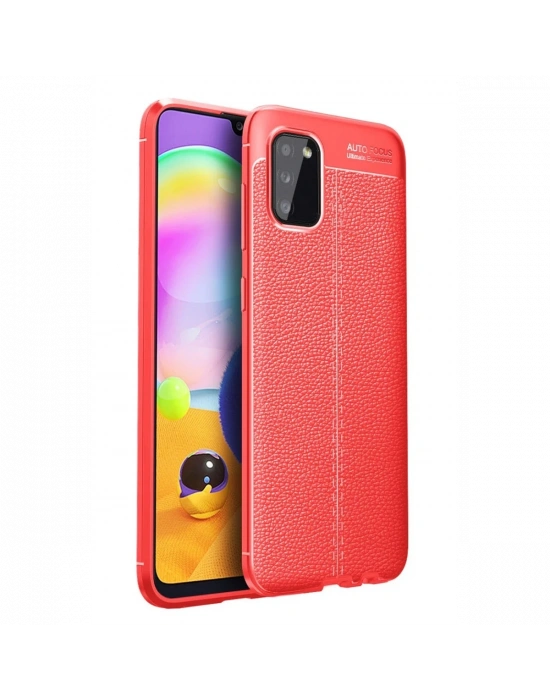 Newface Samsung Galaxy A02S Kılıf Auto Focus Kapak - Kırmızı