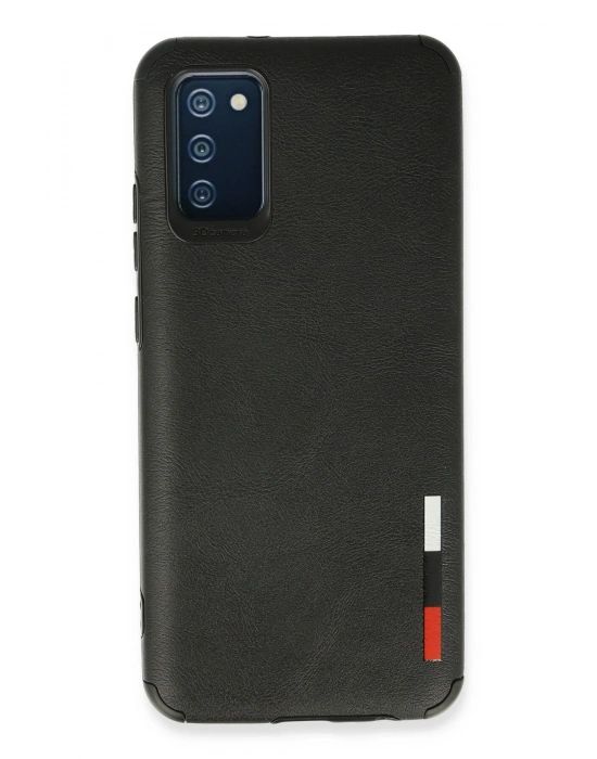 Newface Samsung Galaxy A02S Kılıf Loop Deri Silikon - Siyah