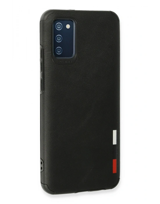 Newface Samsung Galaxy A02S Kılıf Loop Deri Silikon - Siyah