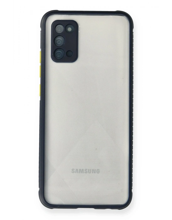 Newface Samsung Galaxy A02S Kılıf Miami Şeffaf Silikon - Lacivert