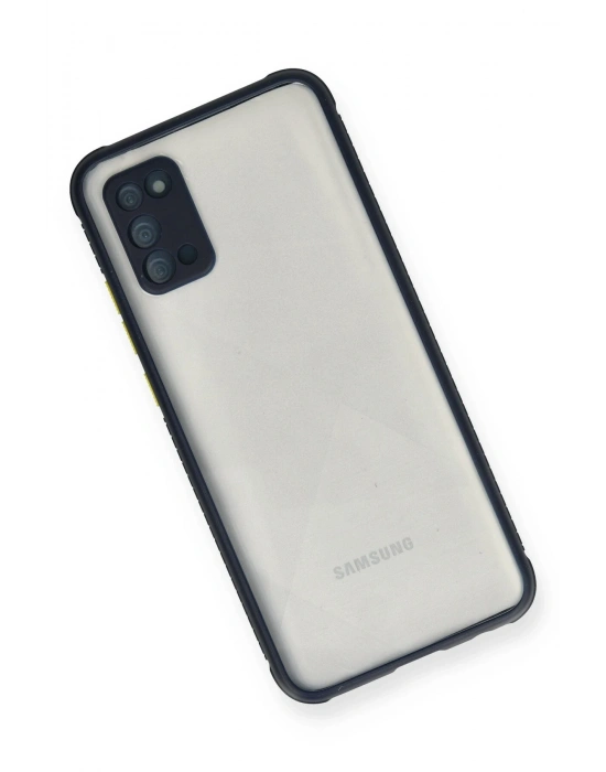 Newface Samsung Galaxy A02S Kılıf Miami Şeffaf Silikon - Lacivert