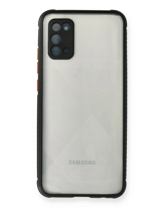 Newface Samsung Galaxy A02S Kılıf Miami Şeffaf Silikon - Siyah