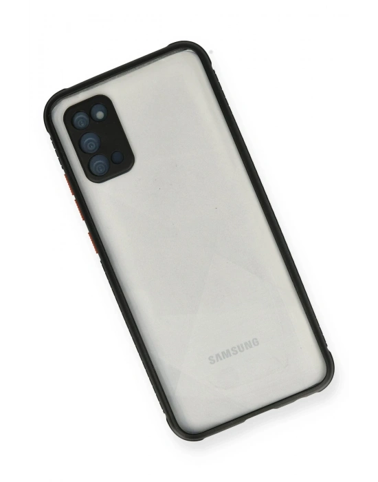 Newface Samsung Galaxy A02S Kılıf Miami Şeffaf Silikon - Siyah