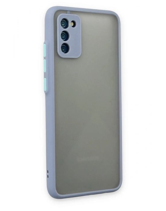 Newface Samsung Galaxy A02S Kılıf Montreal Silikon Kapak - Gri