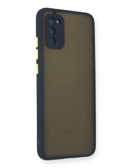 Newface Samsung Galaxy A02S Kılıf Montreal Silikon Kapak - Lacivert